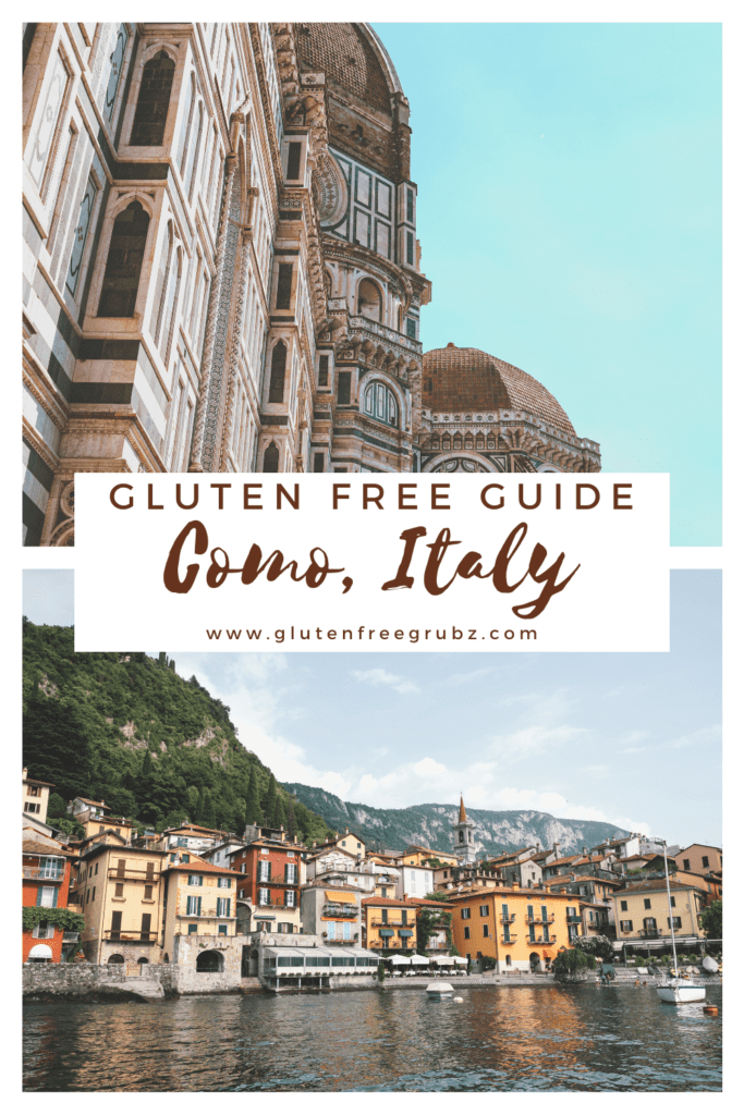 gluten free guide Como Italy - gluten free grubz Pinterest pin